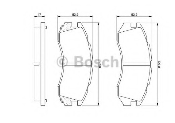 Комплект тормозных колодок, дисковый тормоз BOSCH 0 986 460 984
