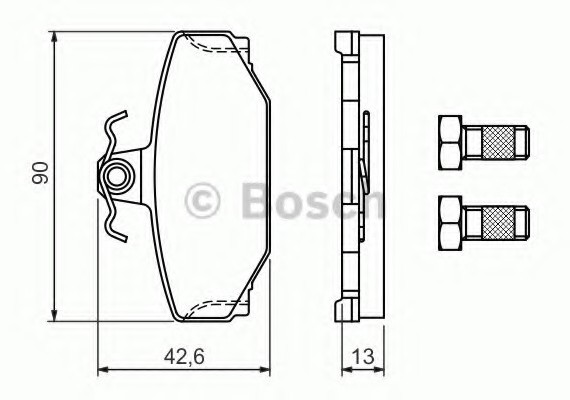 0 986 460 995 BOSCH Комплект тормозных колодок, дисковый тормоз BOSCH