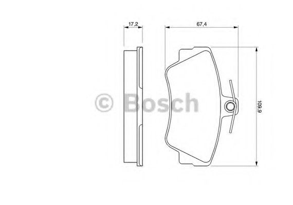 0 986 460 989 BOSCH Комплект тормозных колодок, дисковый тормоз BOSCH