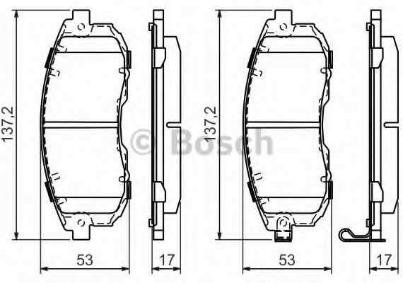 0 986 494 337 BOSCH Комплект гальмівних колодок, дискове гальмо BOSCH