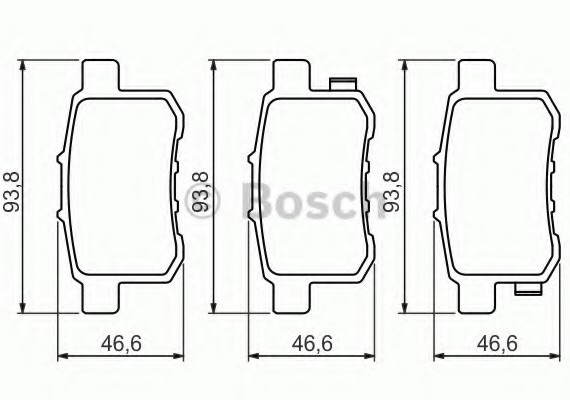 0 986 494 338 BOSCH Комплект тормозных колодок, дисковый тормоз BOSCH