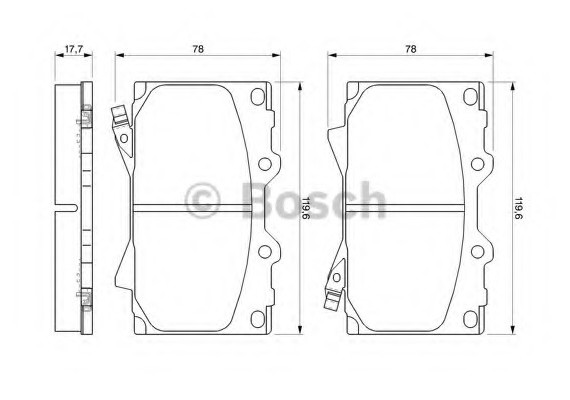 0 986 424 640 BOSCH Комплект тормозных колодок, дисковый тормоз BOSCH