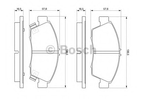 0 986 461 759 BOSCH Комплект гальмівних колодок, дискове гальмо BOSCH