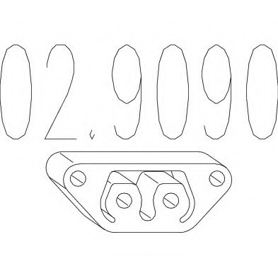 02.9090 MTS(Италия) Резиновый элемент крепления выхлопной системы MTS