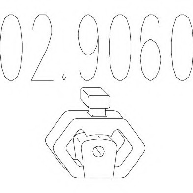 02.9060 MTS(Италия) Гумовий елемент кріплення вихлопної системи MTS