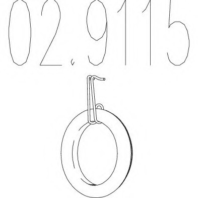 02.9115 MTS(Италия) Гумовий елемент кріплення вихлопної системи MTS