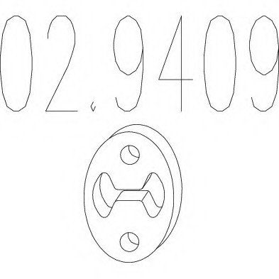 02.9409 MTS(Италия) Гумовий елемент кріплення вихлопної системи MTS