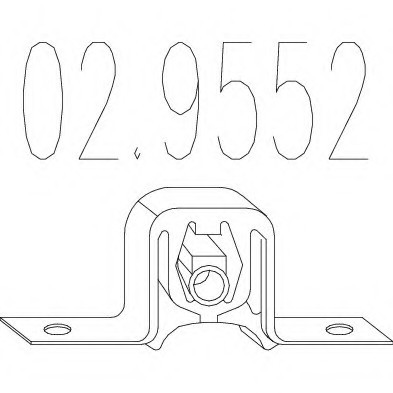 02.9552 MTS(Италия) Гумовий елемент кріплення вихлопної системи MTS