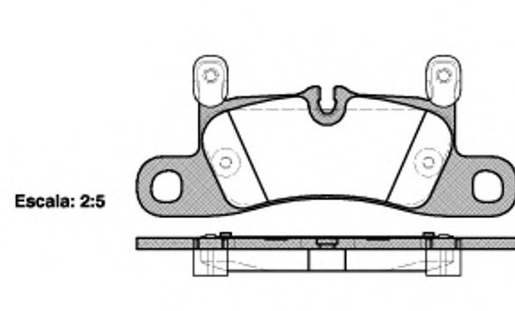 Колодка торм. PORSCHE CAYENNE задн. (пр-во REMSA) 1379.20