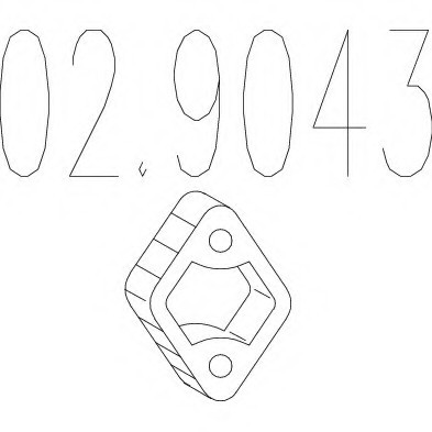 02.9043 MTS(Италия) Гумовий елемент кріплення вихлопної системи MTS