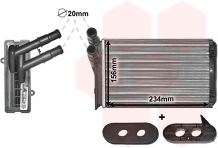 58006060 Van Wezel Радіатор обігрівача VW/AUDI/SEAT/SKODA (Van Wezel)