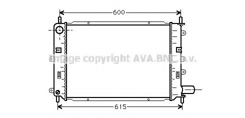 Радіатор 1.8 D, 1.8TD [OE. 92AB 8005 BB / BC] AVA FD 2151