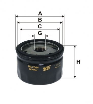 WL7064 WIX-FILTRON Фильтр масляный WL7064/OP518 (пр-во WIX-Filtron)