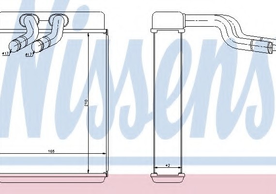 77610 NISSENS (Дания) Радиатор печки HYUNDAI H1, H-200 (пр-во Nissens)
