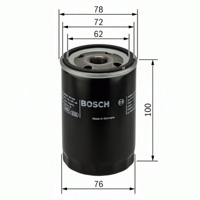 0 451 103 232 BOSCH Фільтр масляний OPEL ASTRA F 1.7D (пр-во Bosch)
