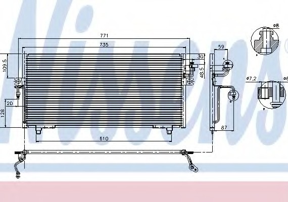 94299 NISSENS (Дания) Конденсатор кондиционера NISSAN (пр-во Nissens)