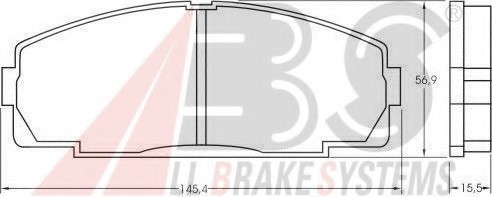 36702 ABS Колодка гальм. TOYOTA HI-ACE передн. (пр-во ABS)