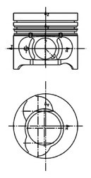 40465600 KOLBENSCHMIDT Поршень RENAULT 76,00 1,5DCi K9K d25 (пр-во KS)