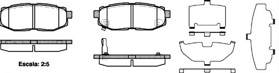 1228.01 Remsa Колодка гальм. SUBARU LEGACY задн. (пр-во REMSA)