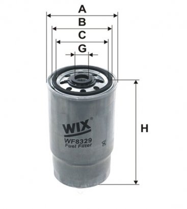 WF8329 WIX-FILTRON Фільтр топл. WF8329/PP968/4 (пр-во WIX-Filtron)