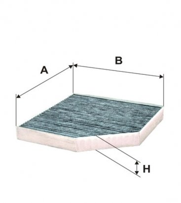 WP2075 WIX-FILTRON Фильтр салона AUDI угольный (пр-во WIX-Filtron)