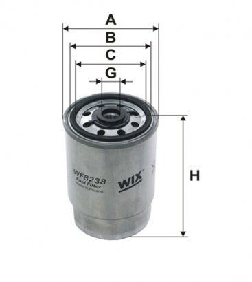 WF8238 WIX-FILTRON Фильтр топл. PP850/2/WF8238 (пр-во WIX-Filtron)