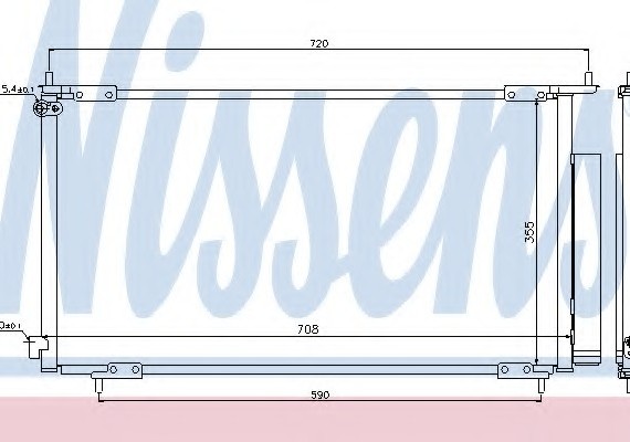 94772 NISSENS (Дания) Конденсатор кондиционера HONDA (пр-во Nissens)