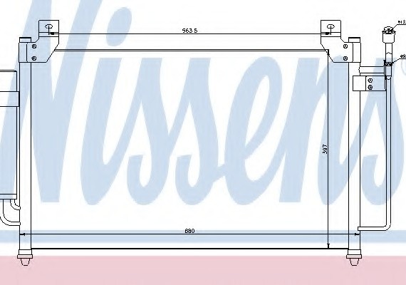 940049 NISSENS (Дания) Конденсатор кондиционера MAZDA (пр-во Nissens)