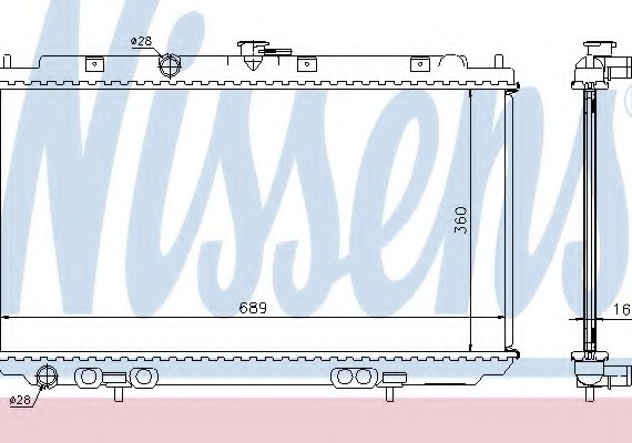 67344A NISSENS (Дания) Радиатор NISSAN ALMERA/PRIMERA (пр-во Nissens)