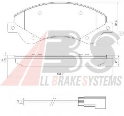 37559 ABS Колодка гальм. FORD TRANSIT передн. (пр-во ABS)