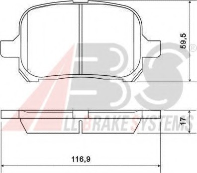 37033 ABS Колодка гальм. TOYOTA CAMRY передн. (пр-во ABS)