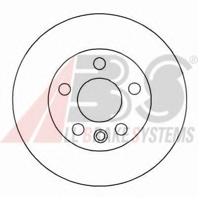 16657 ABS Диск тормозной VW T4 передн. вент. (пр-во ABS)