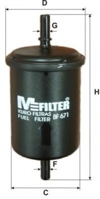 BF671 MFILTER Фильтр топл. BMW, OPEL, SKODA (пр-во M-Filter)