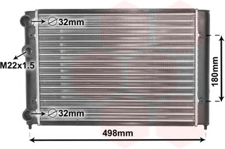 58002028 Van Wezel Радиатор GOLF3/VENTO 14/16MT 91-98 (Van Wezel)