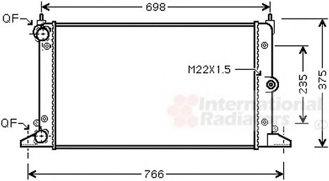 58002188 Van Wezel Радиатор SHARAN/ALHAMBRA MT/AT 00- (Van Wezel)