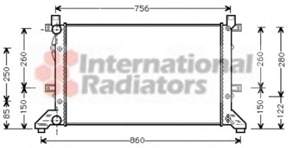 58002155 Van Wezel Радиатор VW LT 23/25Td/28Td MT 96- (Van Wezel)