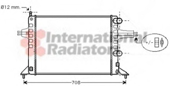 37002257 Van Wezel Радиатор ASTRA G 1.2 MT -AC 98-04 (Van Wezel)