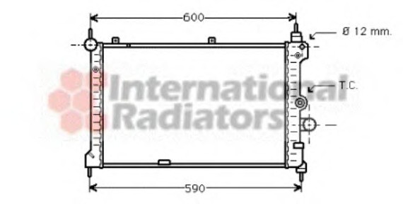 37002127 Van Wezel Радіатор KADETT E15TD/ASTRA F 17TD (Van Wezel)