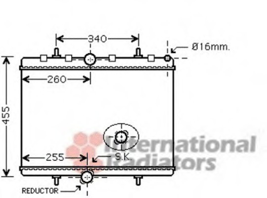 40002314 Van Wezel Радиатор C8/807/JUMPY/EXP D MT 06- (Van Wezel)