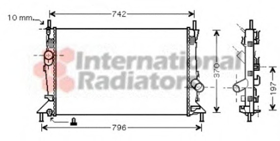 18002369 Van Wezel Радиатор FOCUS/MAZDA3/S40 16/8 03- (Van Wezel)