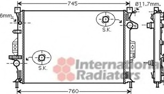 18002425 Van Wezel Радиатор MONDEO/FREEL/V/S80 AT 06- (Van Wezel)