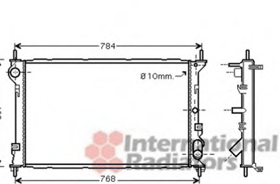 18002411 Van Wezel Радиатор TRANS CONN 18i/18TDCi 04- (Van Wezel)