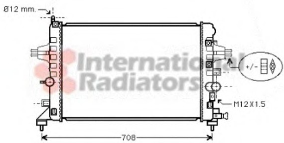 37002363 Van Wezel Радіатор ASTRA H 16i-16V MT/AT 04- (Van Wezel)