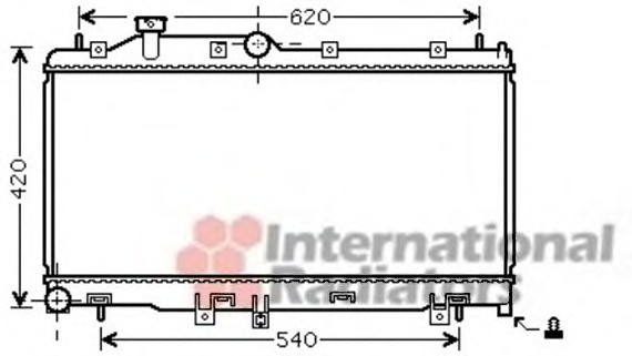 51002065 Van Wezel Радиатор LEGACY4/OUTB 20/25 MT 03- (Van Wezel)