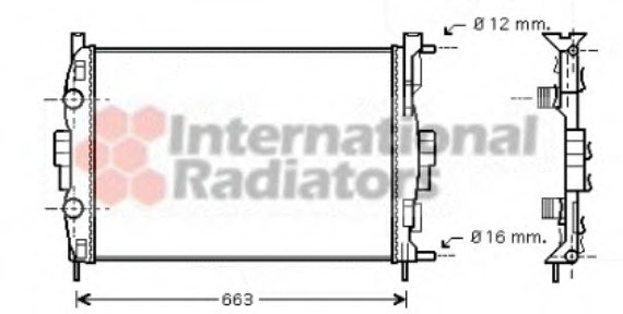 43002307 Van Wezel Радиатор MEGANE2/SCENIC MT +-AC 02 (Van Wezel)