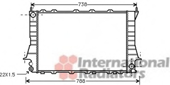 03002083 Van Wezel Радиатор AI 100/A6 2.6/28 MT 92-97 (Van Wezel)