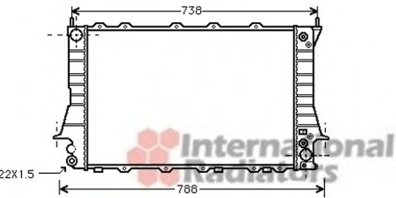 03002084 Van Wezel Радиатор AUDI 100/A6 26/8 AT 92-97 (Van Wezel)