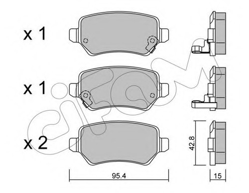 822-542-0 CIFAM Гальмівні колодки Astra/Ceed/Combo/Zafira 94-
