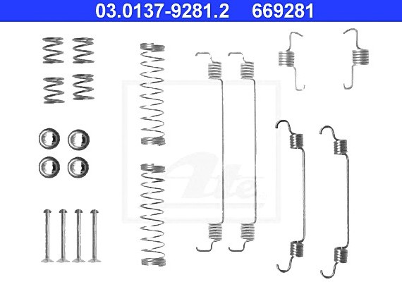 03.0137-9281.2 Ate Монтажний комплект колодки 03.0137-9281.2 ATE