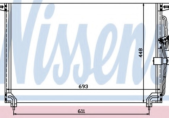 94232 NISSENS (Дания) Конденсатор кондиционера OPEL (пр-во Nissens)